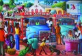 Mercado del paisaje urbano africano